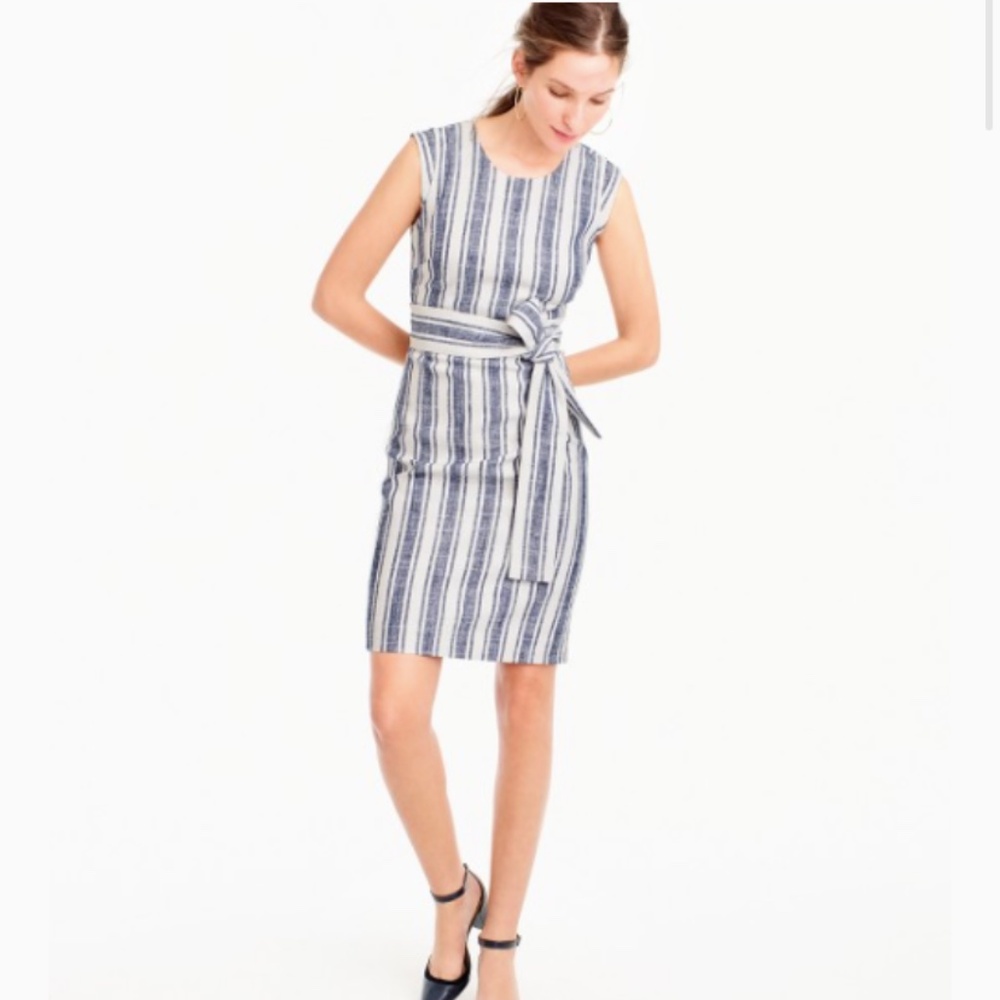 J. Crew size 000 striped belted dress